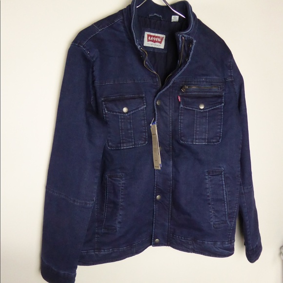 Levi’s Cotton Blend Stretch Moto Field Jacket NWT - Picture 2 of 8